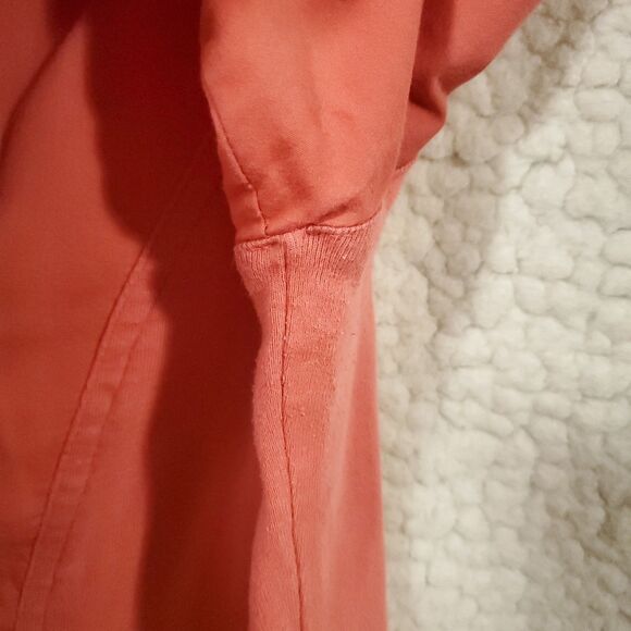 Dressbarn Womens Size 1X - 3/4 Sleeve Button Up Peach/Salmon Blouse/Shirt/Top - Picture 11 of 16